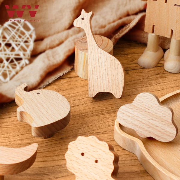 Wooden Door Handles Animal Wood Furniture Handles