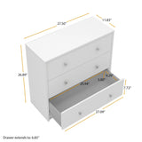 Studio 3 Drawer Dresser, Durable and Strong